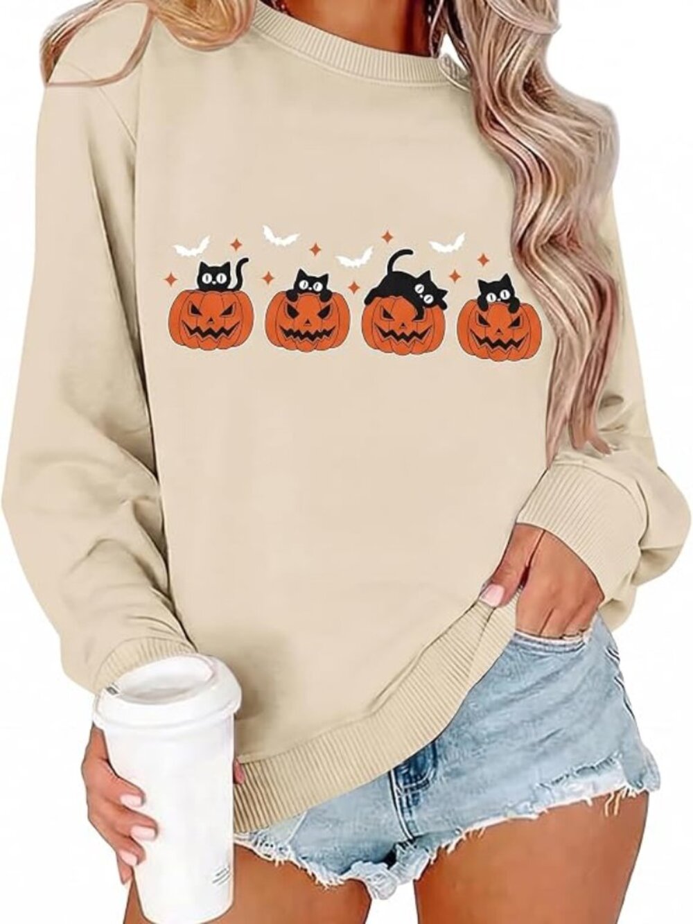 Halloween Sweatshirts for Women 2026 Spooky Season Sweatshirt